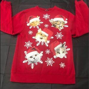 Cute kitten Christmas sweat shirt